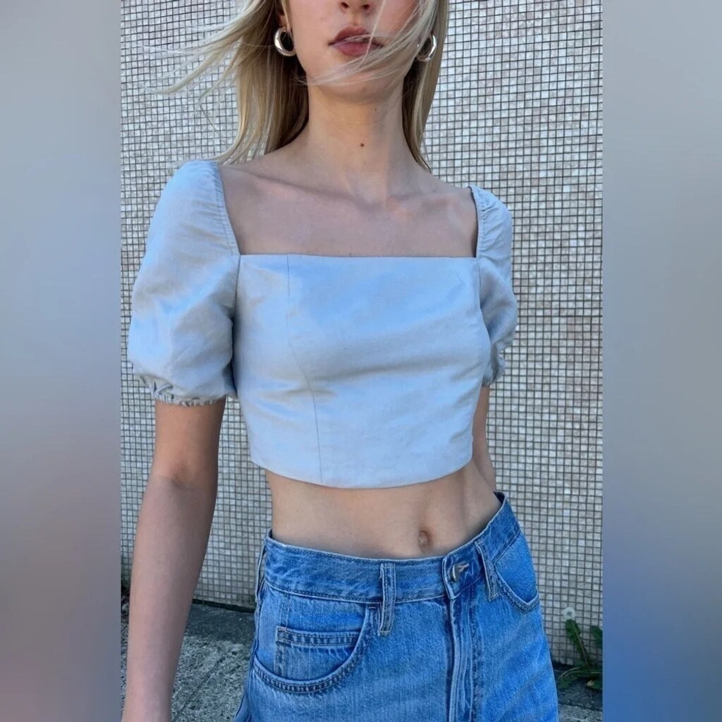 🌿 NWT Linen/Lin Blend Puff Sleeve Blouse 🌿 - photo 2