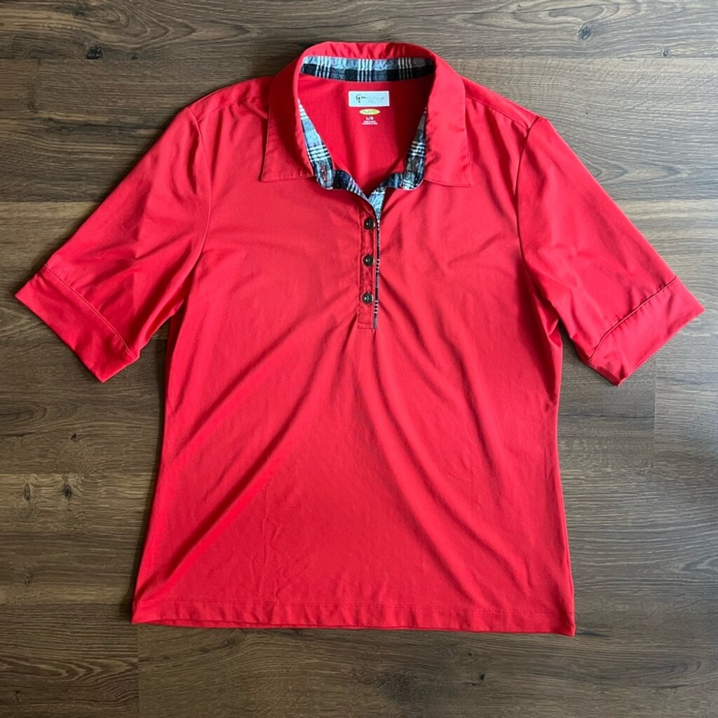 Greg Norman Shark Golf Polo - Women's L - Red