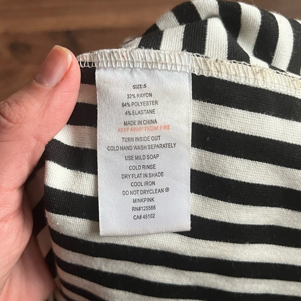 🖤 MINK PINK Striped Black & White Mini Skirt 🤍 - photo 5