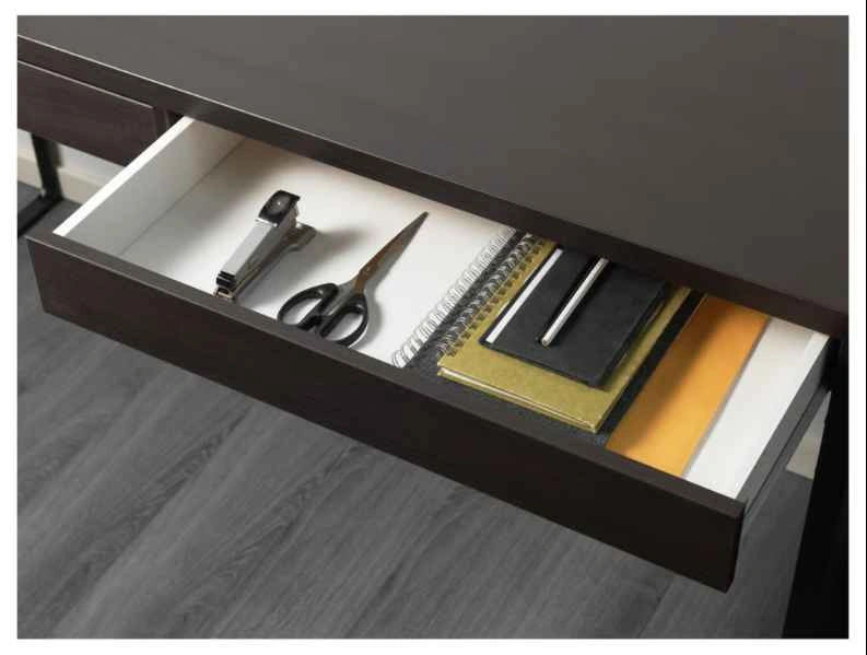 Black Micke Computer Desk - 2 Drawers, Cable Outlet - photo 3