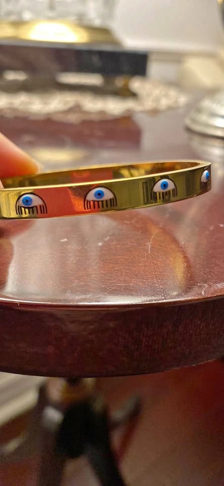 Chiara Ferragni "Eyelike" evil eye bangle bracelet