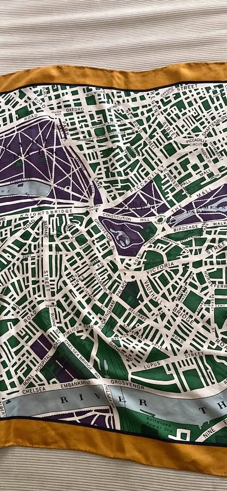 Burberry Prorsum London Map Scarf
