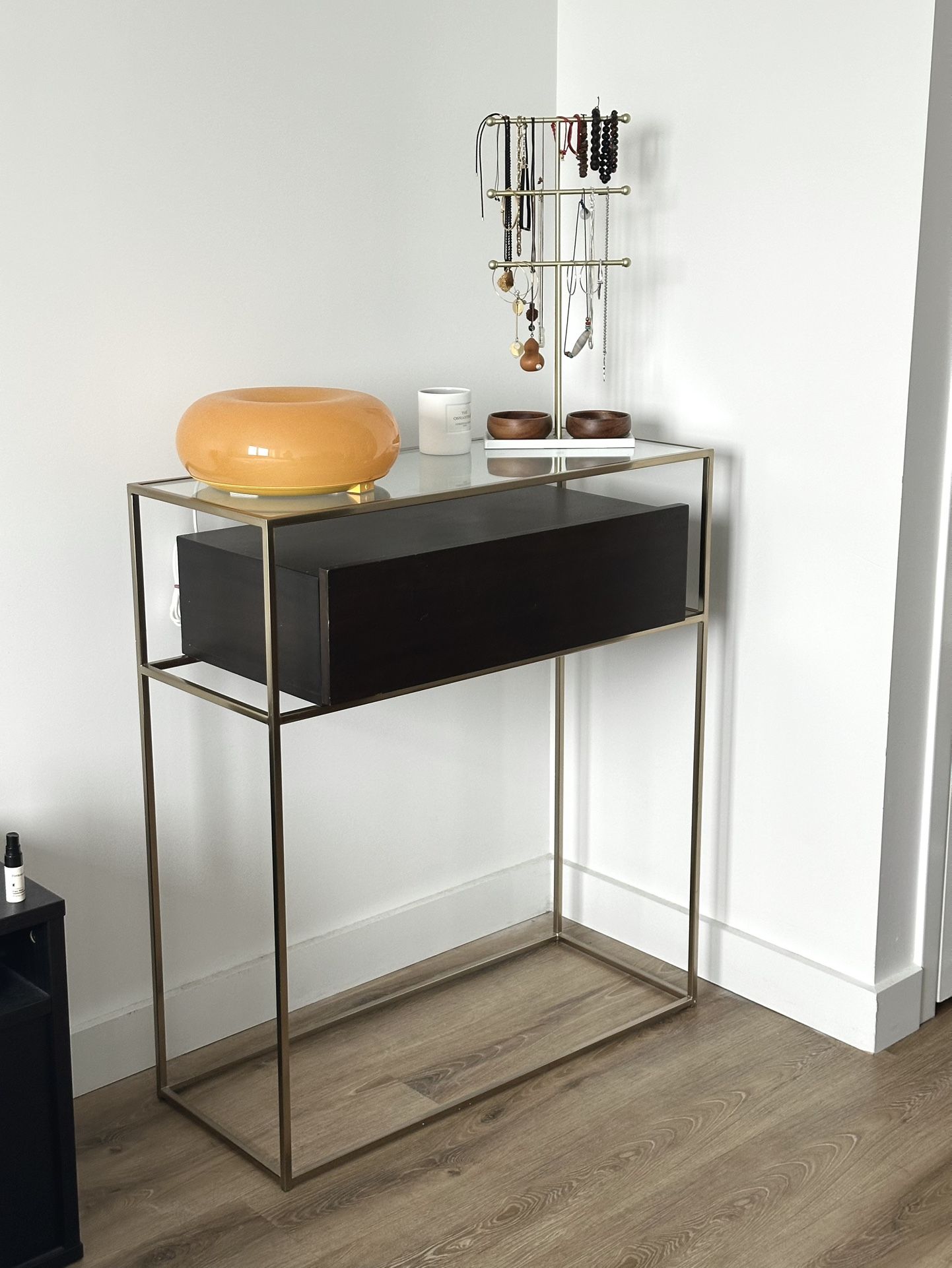 CB2 Salvador Entry Cabinet - Walnut/Bronze/Glass - photo 3
