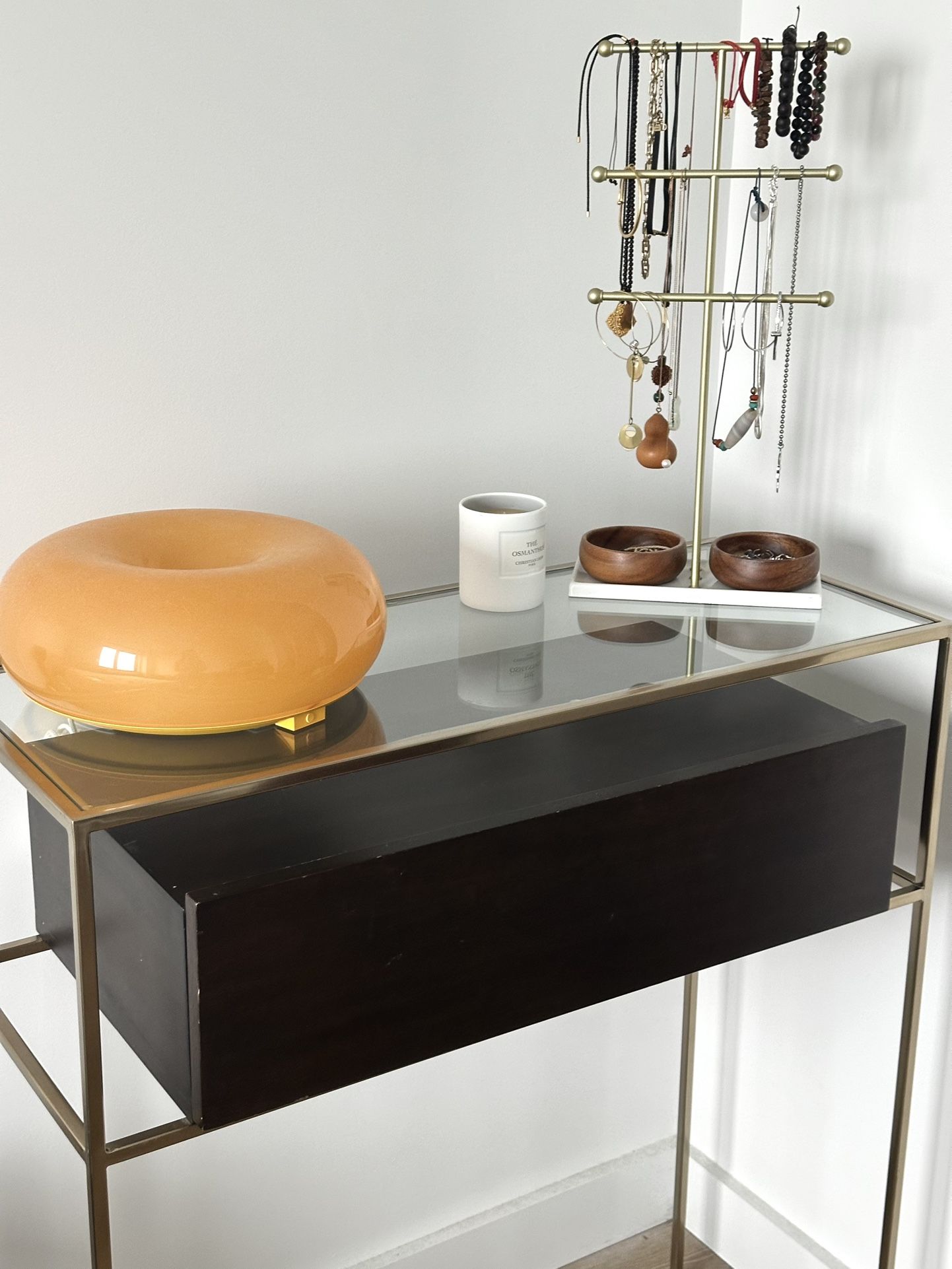 CB2 Salvador Entry Cabinet - Walnut/Bronze/Glass - photo 4