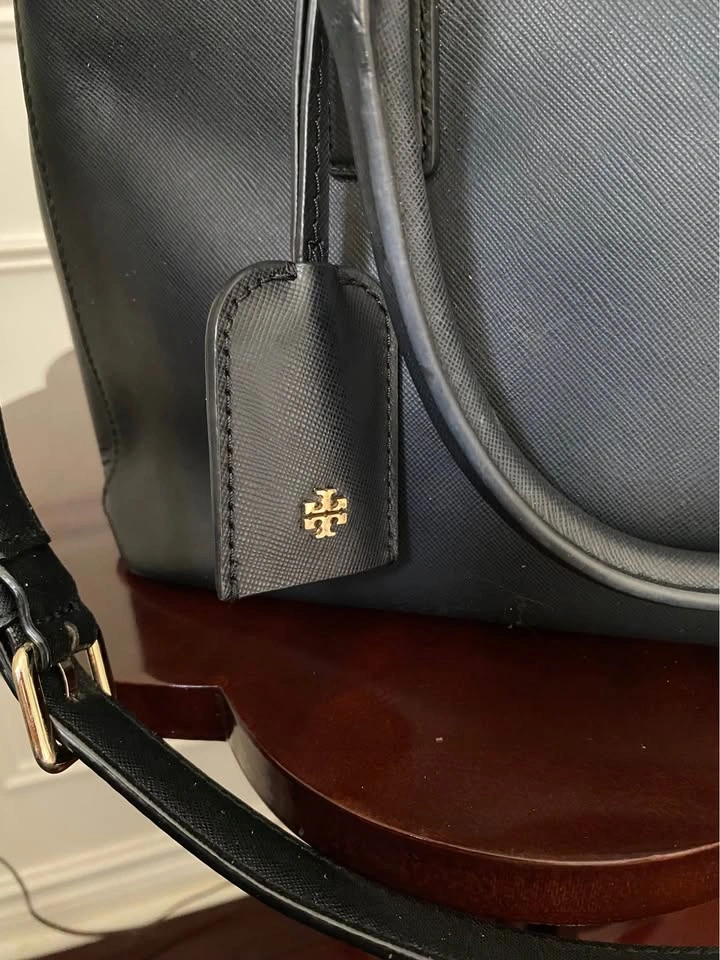 Tory Burch Saffiano Leather Robinson Double Zip Large Tote - Bla - photo 2
