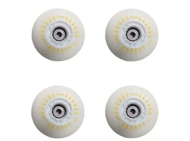 Light up inline skate wheels 72mm 90A. no bearings