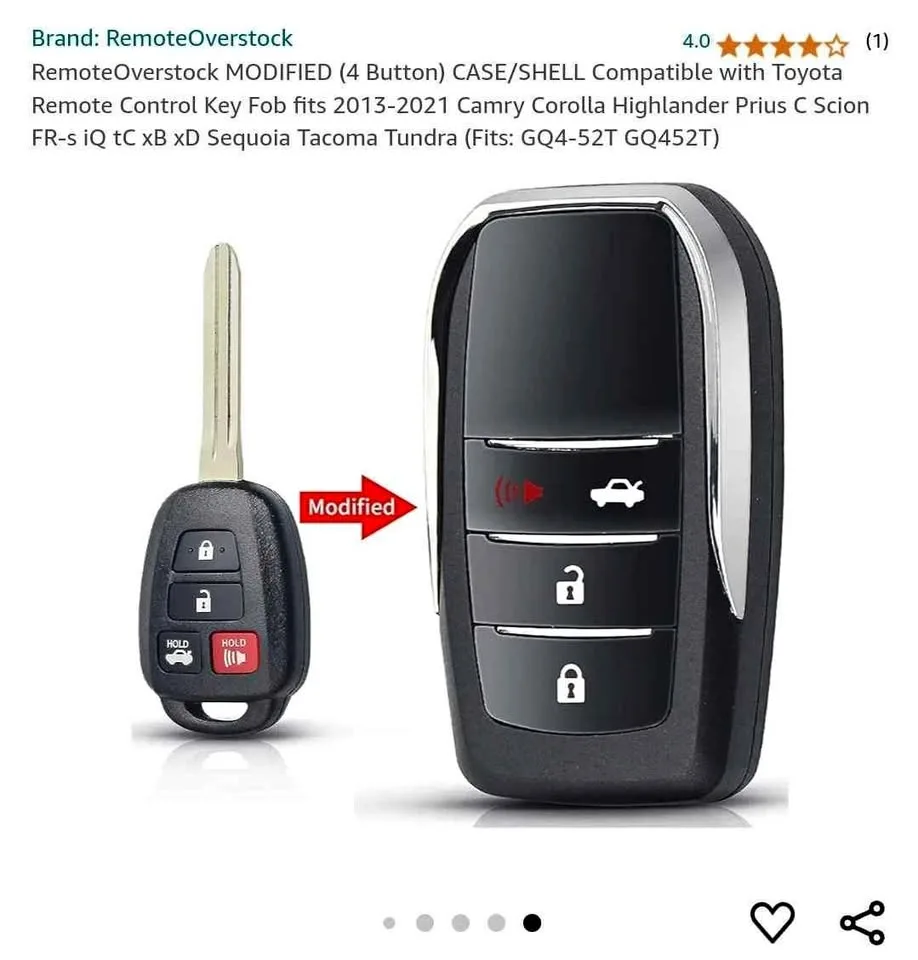 Toyota keyfob upgrade cover (2 pack) thumbnail