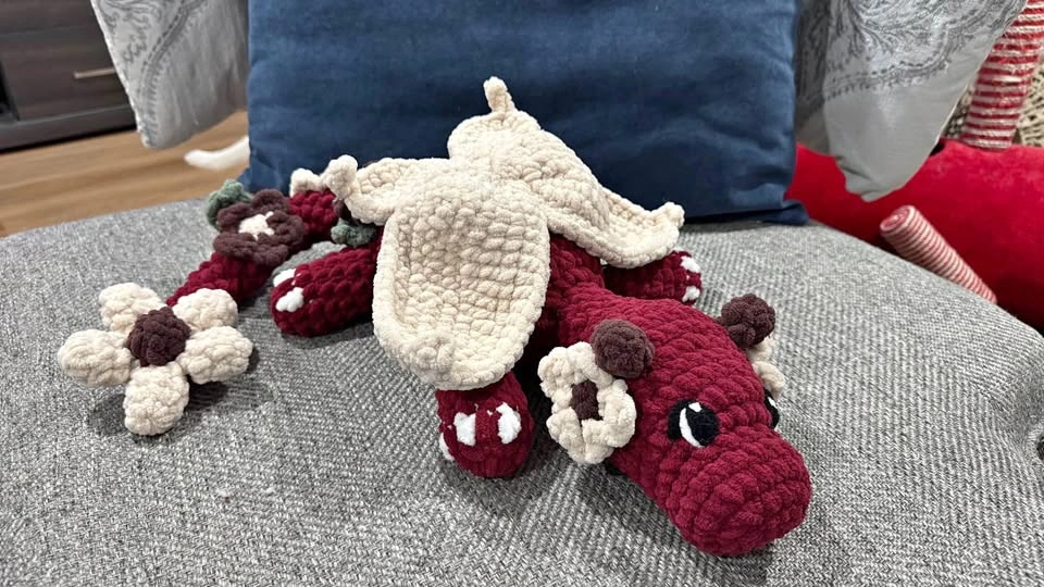 Crochet Flower Dragon Stuffie