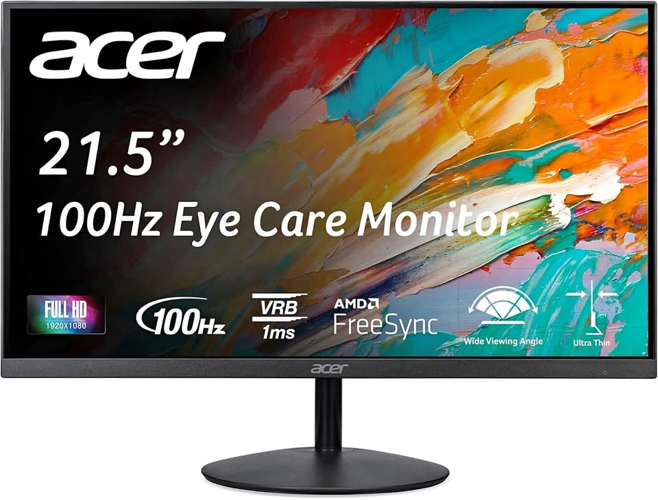 Acer SB222Q EBI 21.5" Full HD Frameless IPS Monitor | AMD FreeSy