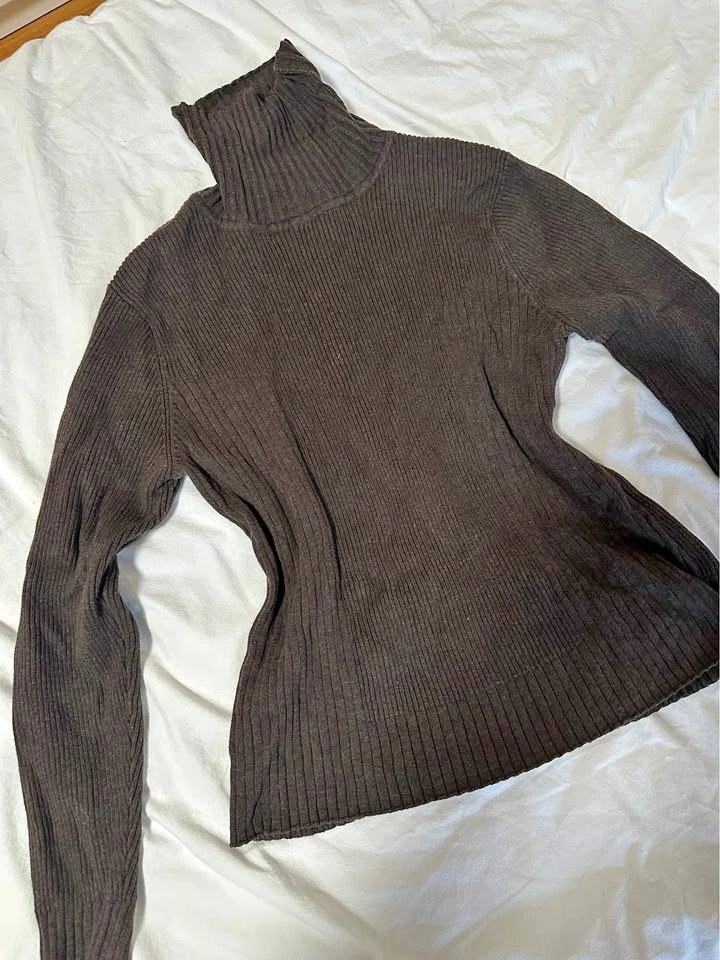 Brown turtleneck