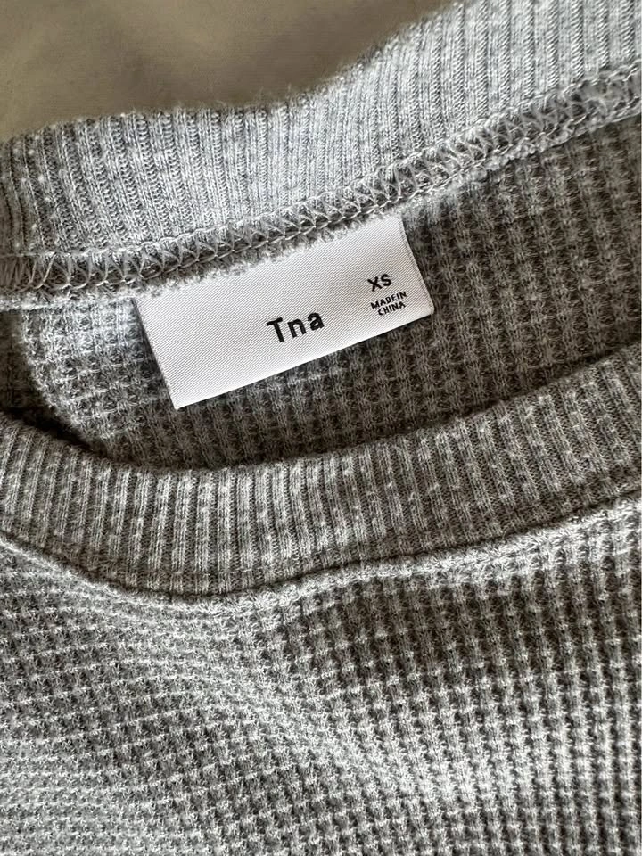 Tna grey waffle long sleeve - photo 2