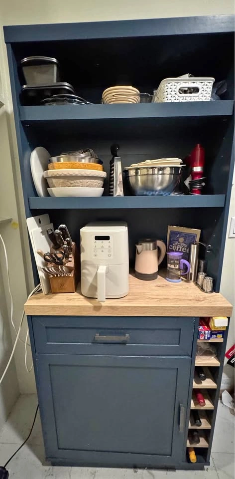 Blue Kitchen Storage Hutch