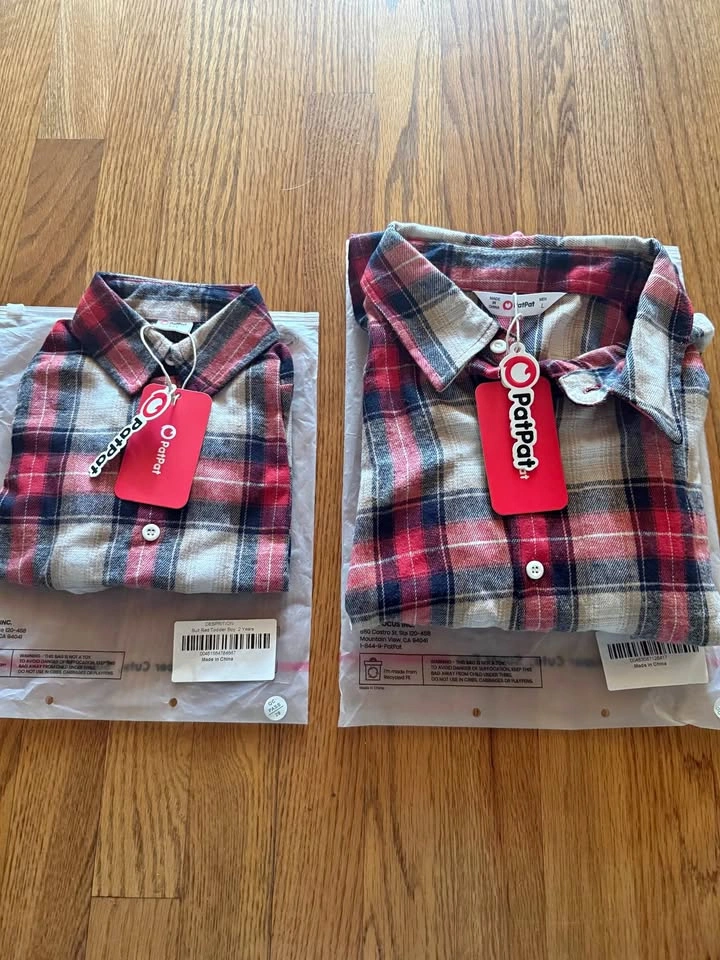 Daddy and Me Matching Flannel Shirts Lot New