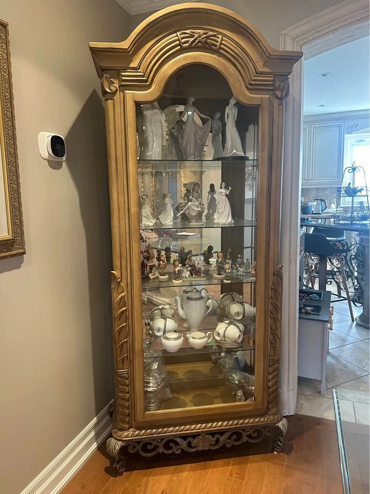 Elegant Lighted Curio Cabinets - Set of 2 (Matching) - photo 2