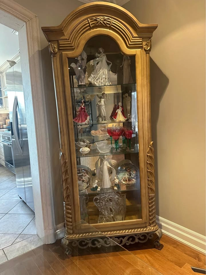 Elegant Lighted Curio Cabinets - Set of 2 (Matching) - photo 3