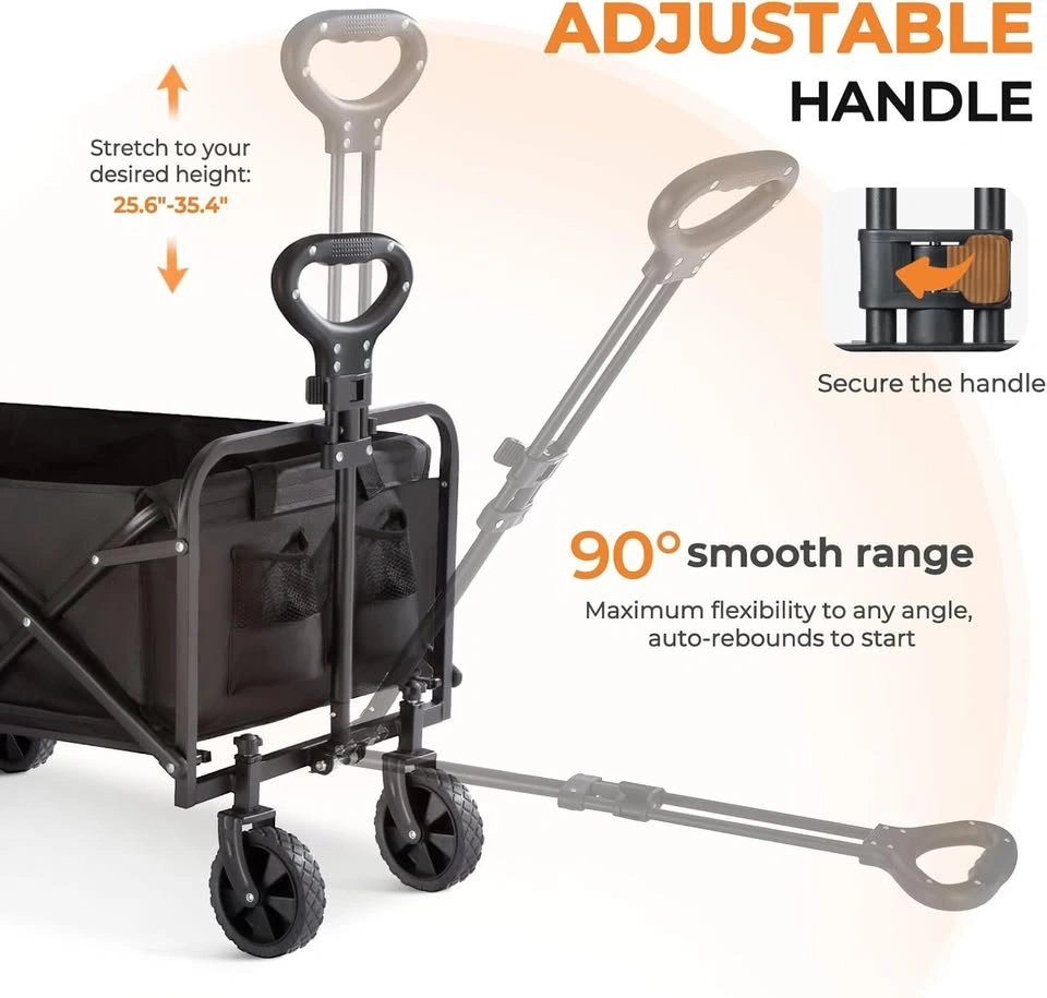 Collapsible Utility Wagon Cart - Black - photo 5