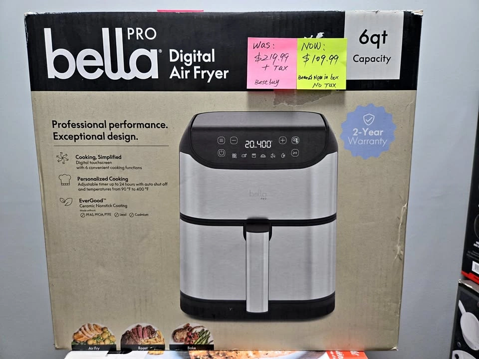 Bella PRO Digital Air Fryer 6Qt – Like New