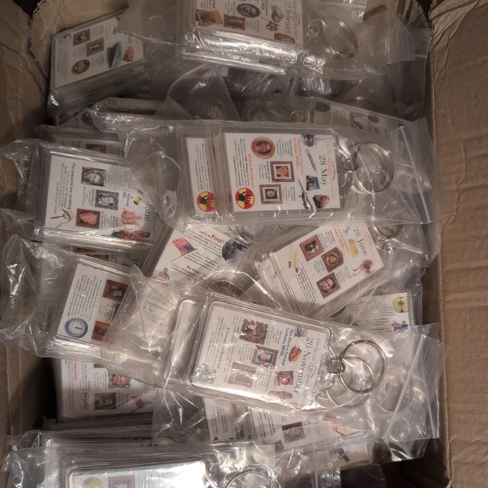 On the day you were Born Birthday Keyrings - 37 packs of 3 - photo 2