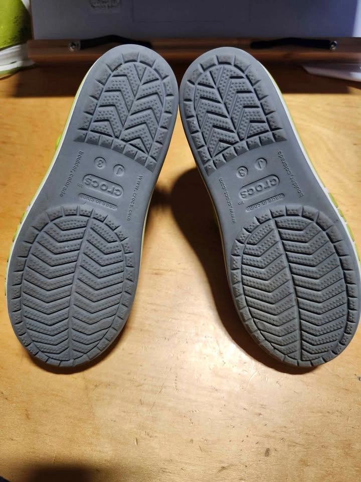 Crocs Sandals Gray Lime Green J3 - photo 3