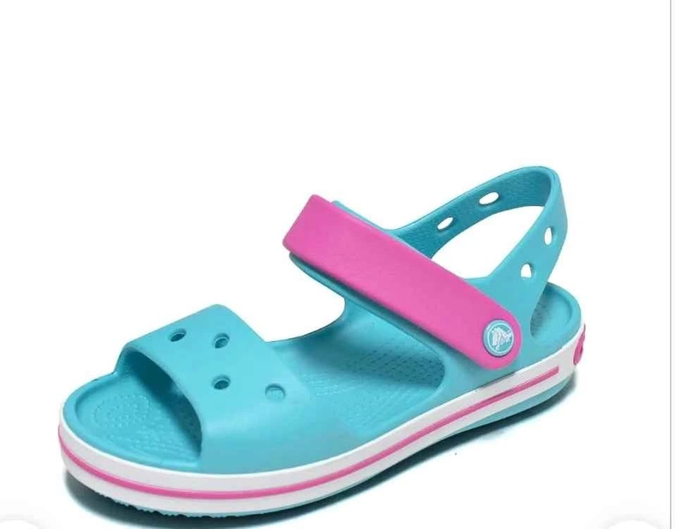 Crocs Sandals Teal Pink J1