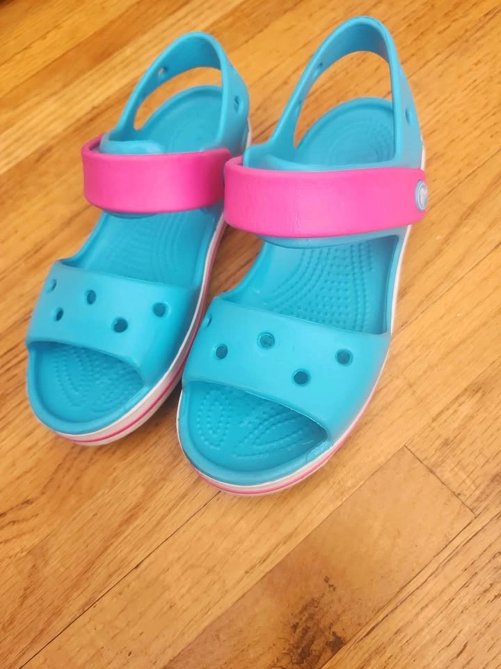 Crocs Sandals Teal Pink J1 - photo 3