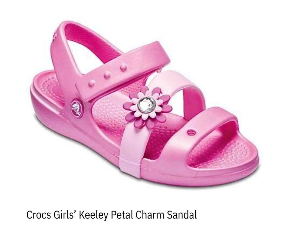 Crocs Girls Keeley Petal Charm Sandals Pink C 13