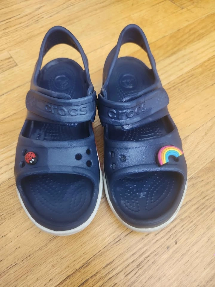Crocs Crocband 2 Sandals Navy Blue Size C 13 w/ Jibbitz - photo 2