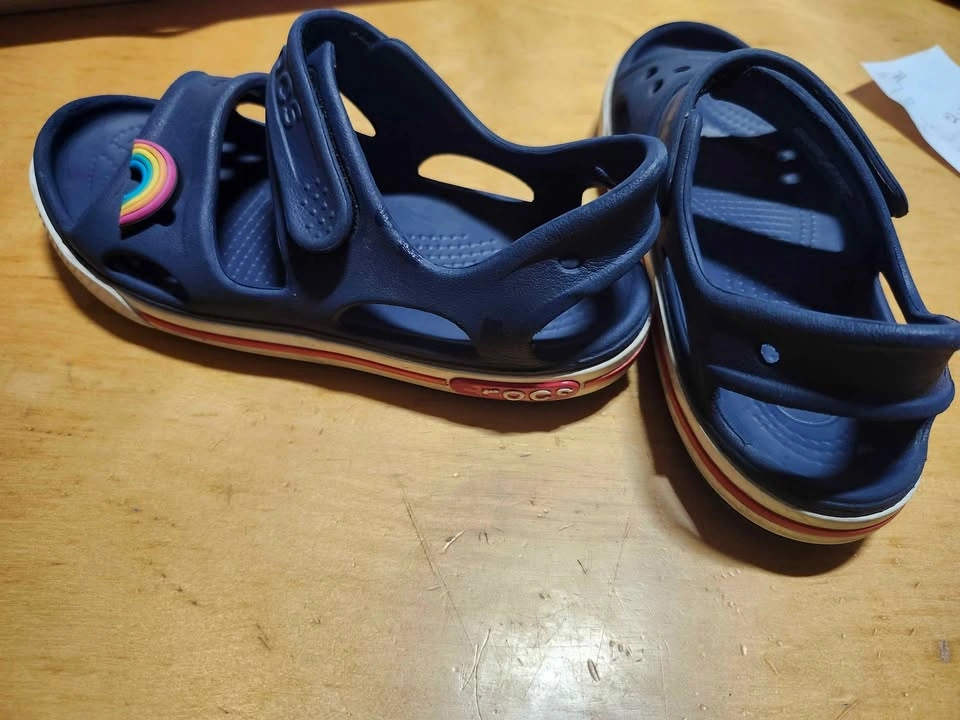 Crocs Crocband 2 Sandals Navy Blue Size C 13 w/ Jibbitz - photo 5
