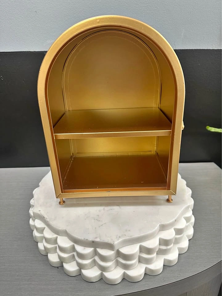 Ashland Gold Arched Mini Display Cabinet No Glass