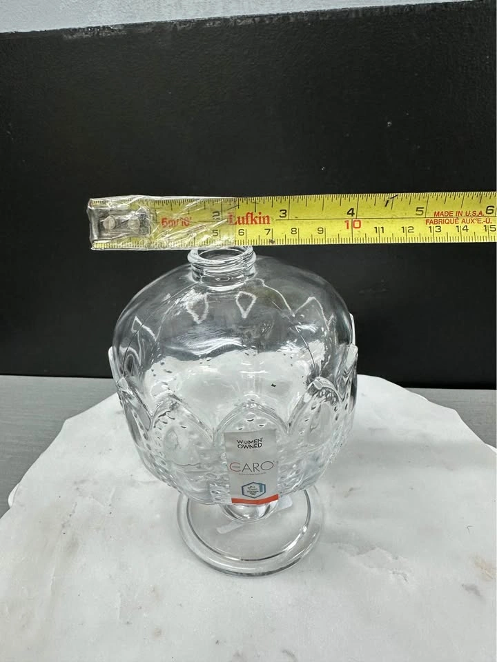 New Caro Home Clear Glass Decorative Bottle - photo 3