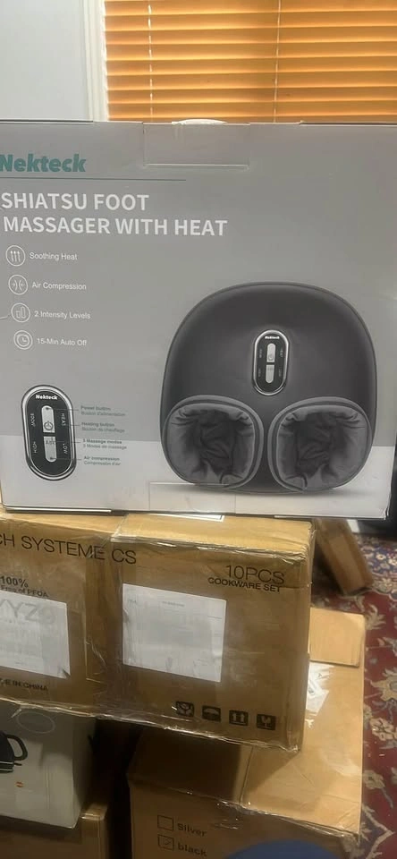 Nekteck Shiatsu Foot Massager with Heat & Air Compression - photo 2