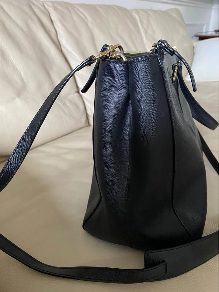 Kate Spade Laurel Way Evangelie Satchel Crossbody Black Leather - photo 3