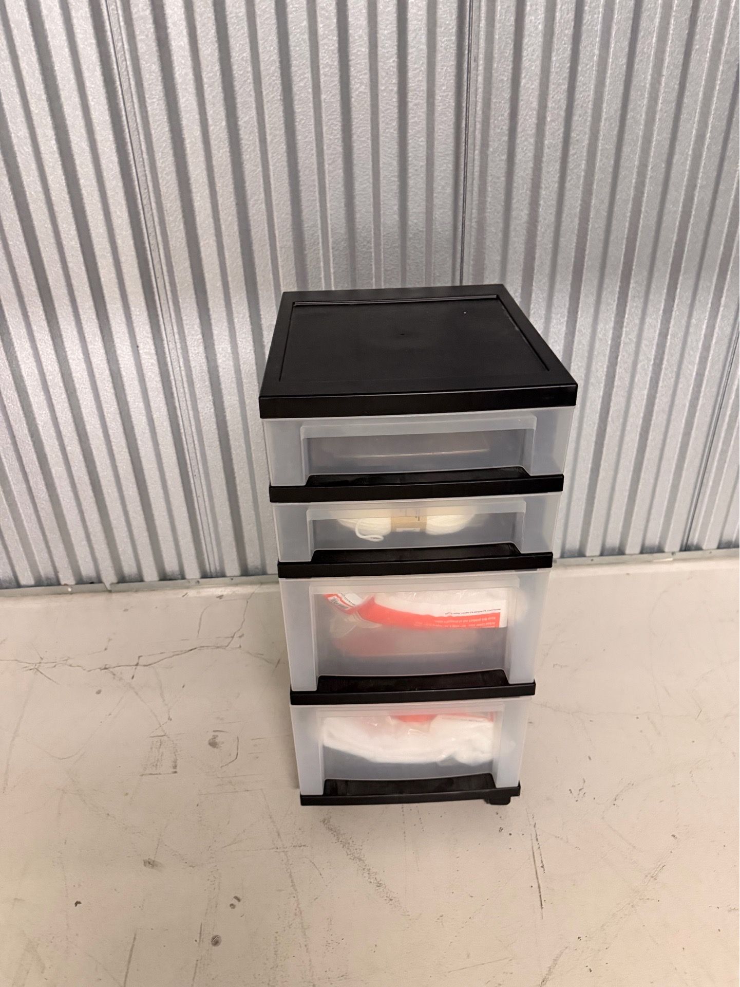 Homz Plastic 4 Drawer Storage Tower