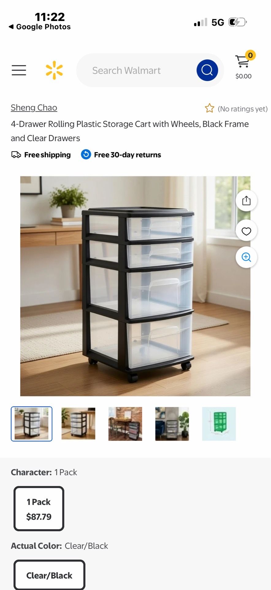Homz Plastic 4 Drawer Storage Tower - photo 2