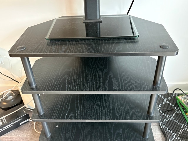 Black 4-Tier Media Stand - photo 2