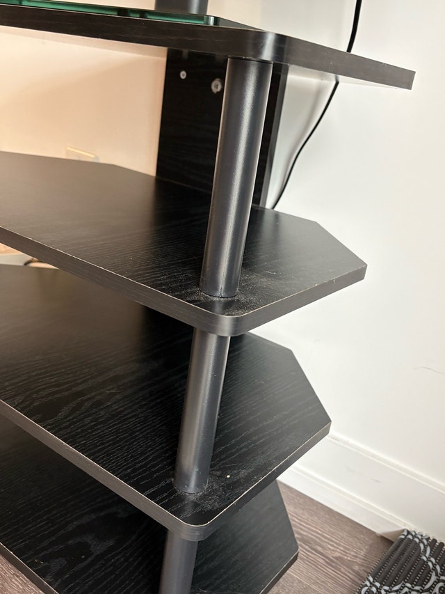 Black 4-Tier Media Stand - photo 3
