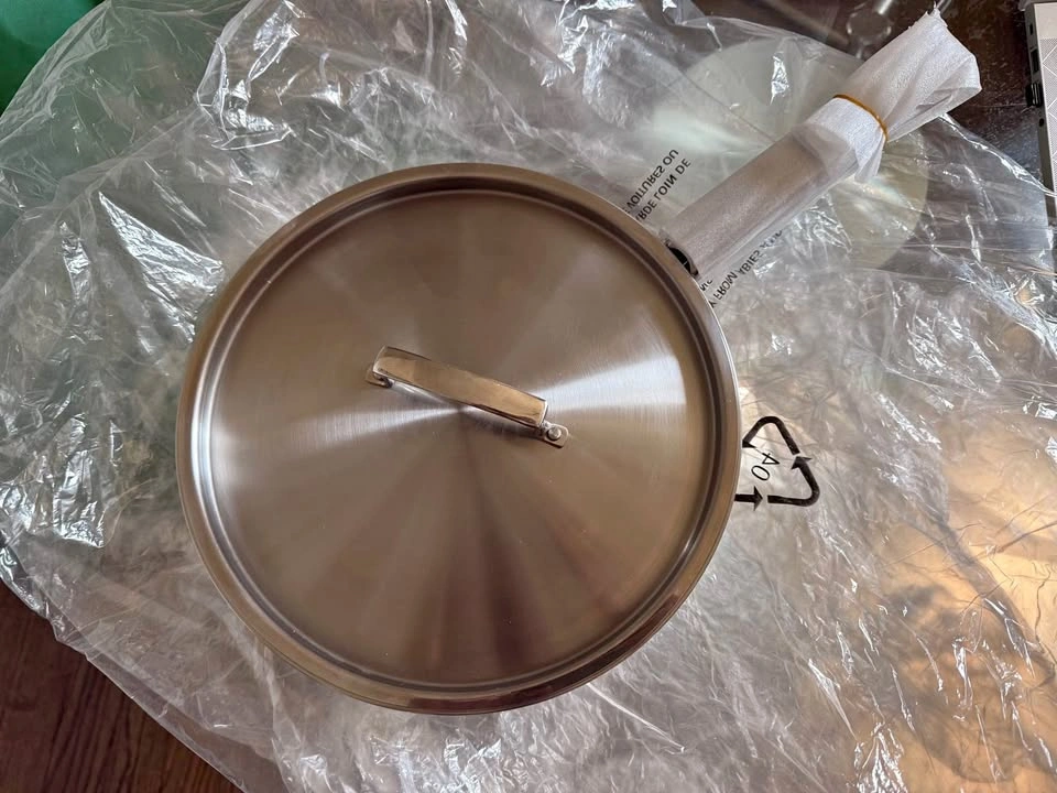 T-FAL 26cm Stainless Frypan + Lid (Like New)