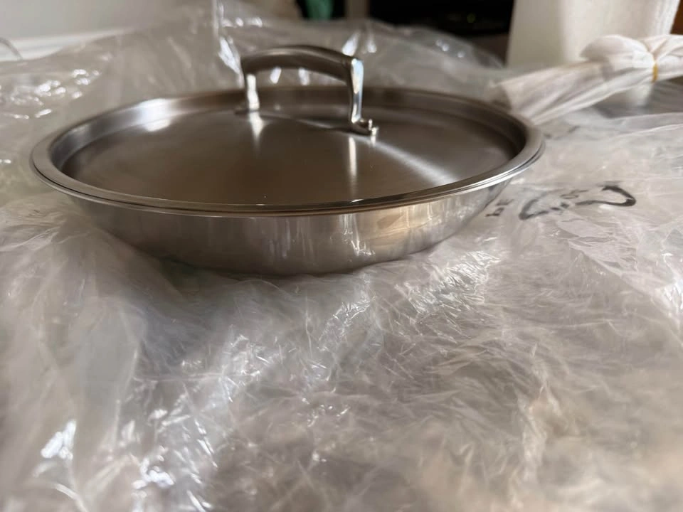 T-FAL 26cm Stainless Frypan + Lid (Like New) - photo 2