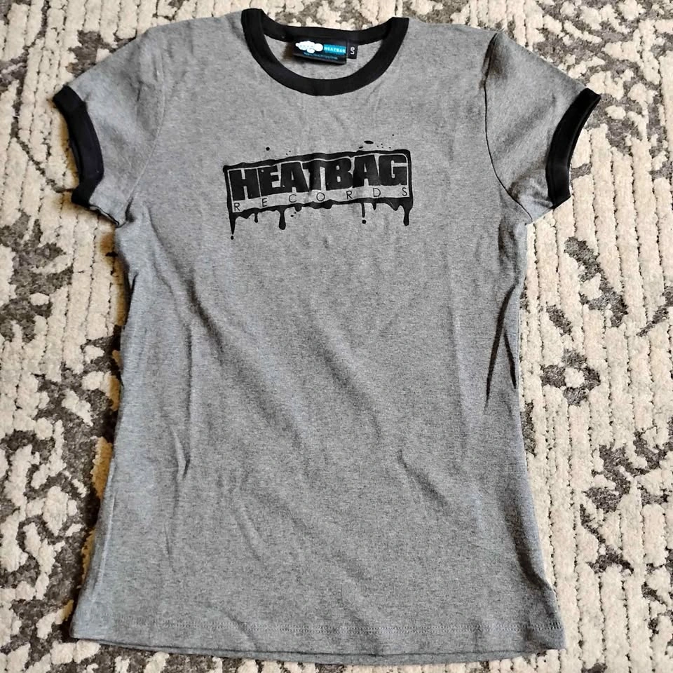 Heatbag Records Ladies Grey and Black Top 🌱