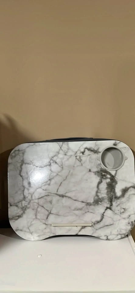 Marble Lap Desk w/ Cup Holder & Tablet Slot