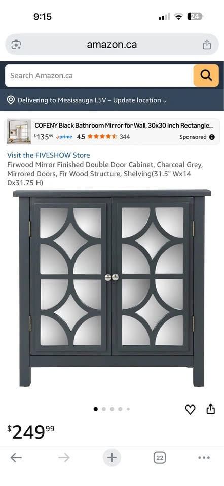 New Mirror Accent Cabinet - photo 4