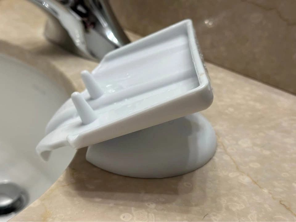 White Draining Soap Dish for Sink - photo 2