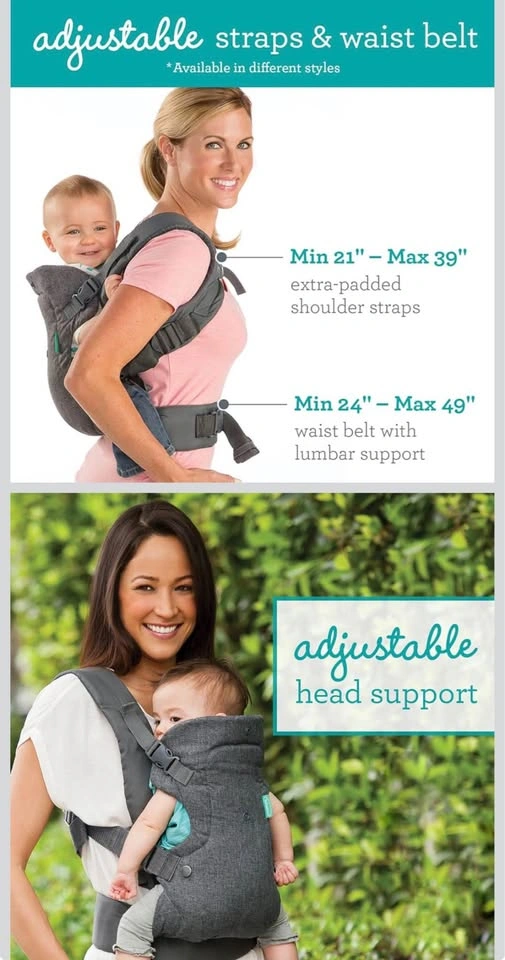 Infantino 4-in-1 Baby Carrier - Gray (Excellent Condition) - photo 2
