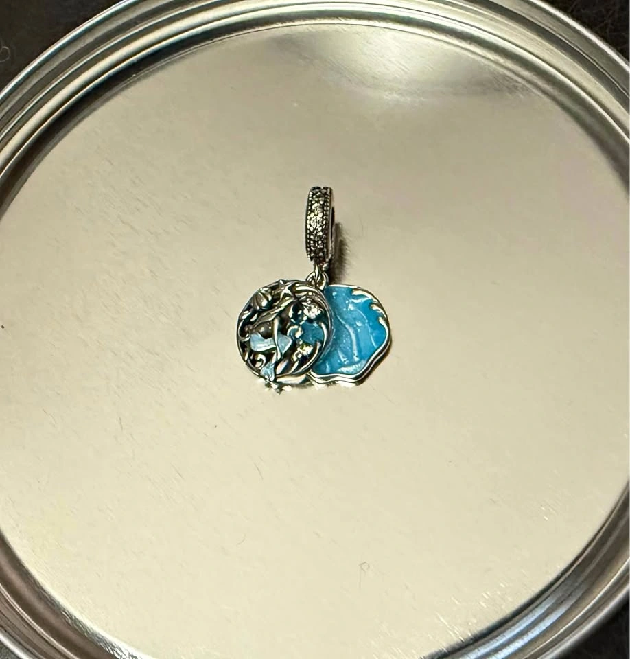 Sterling Silver Mermaid Blue Dangle Charm