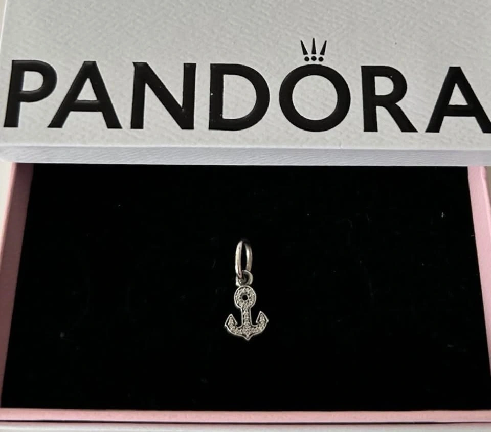 Authentic Pandora Charm Symbol of Stability Anchor Dangle Sterli - photo 3