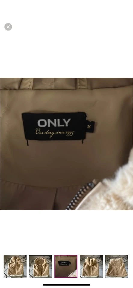 Only Beige Faux Fur Vest - Size Medium - photo 4