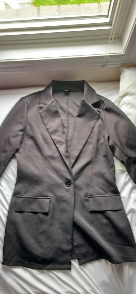 Black Single Button Blazer