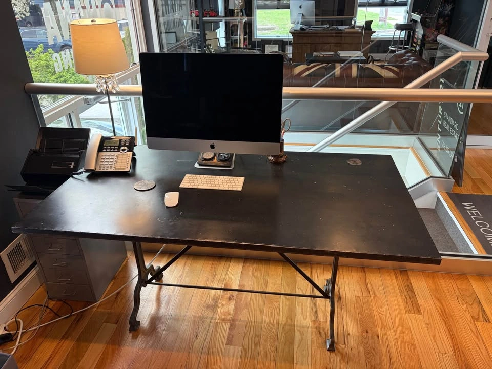 RH Iron Trestle Desk/Table - photo 2