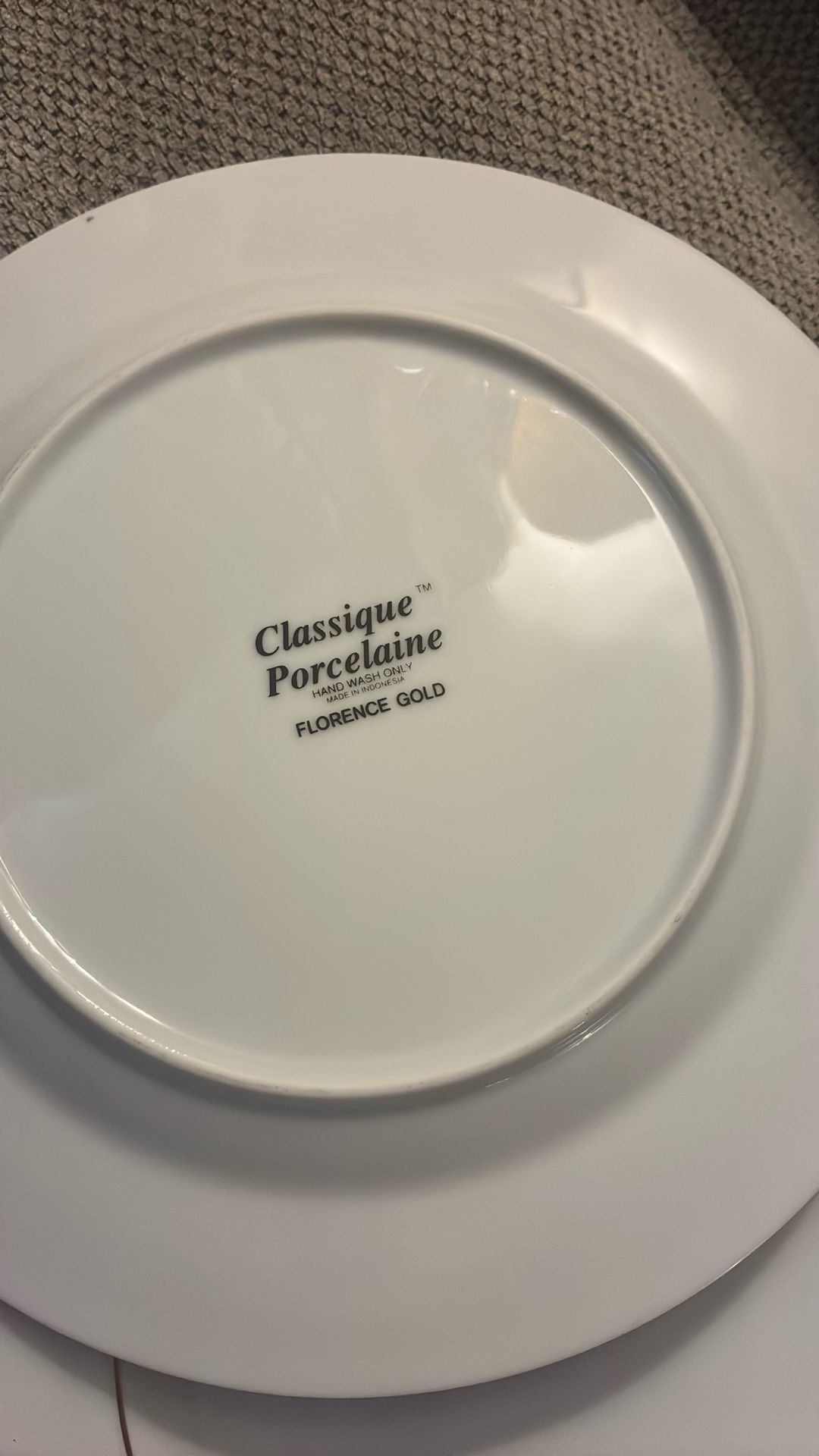6 Classic Real Porcelain Florence Gold Plates - photo 3