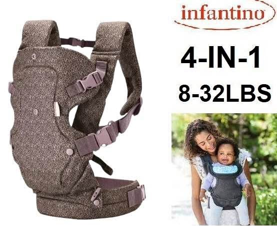 INFANTINO FLIP 4-IN-1 BABY CARRIER - LEOPARD